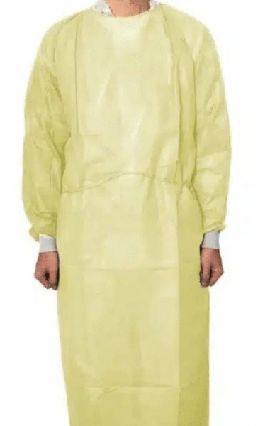10 x Protect Schutzkittel 30 g – Coat-ViruGuard für hohe Sicherheitsanforderungen 140 x 140 cm gelb